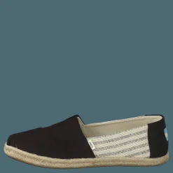 Toms Black Canvas Ivy League Black Beige Best