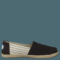 Toms Black Canvas Ivy League Black Beige Best