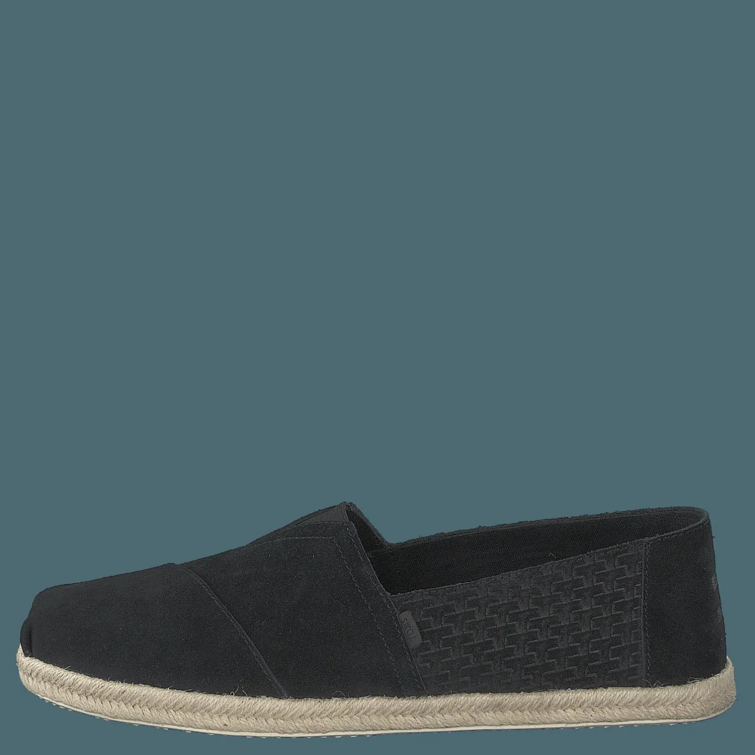 Toms Black Suede Emb/rope Mn Alpr E Black Svart Discount