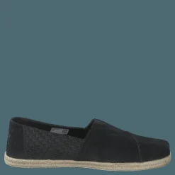 Toms Black Suede Emb/rope Mn Alpr E Black Svart Discount