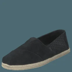 Toms Black Suede Emb/rope Mn Alpr E Black Svart Discount