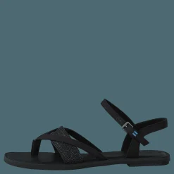 Toms Blk Cvs/foil Woven Wm Lexie Sa Black Svart Clearance