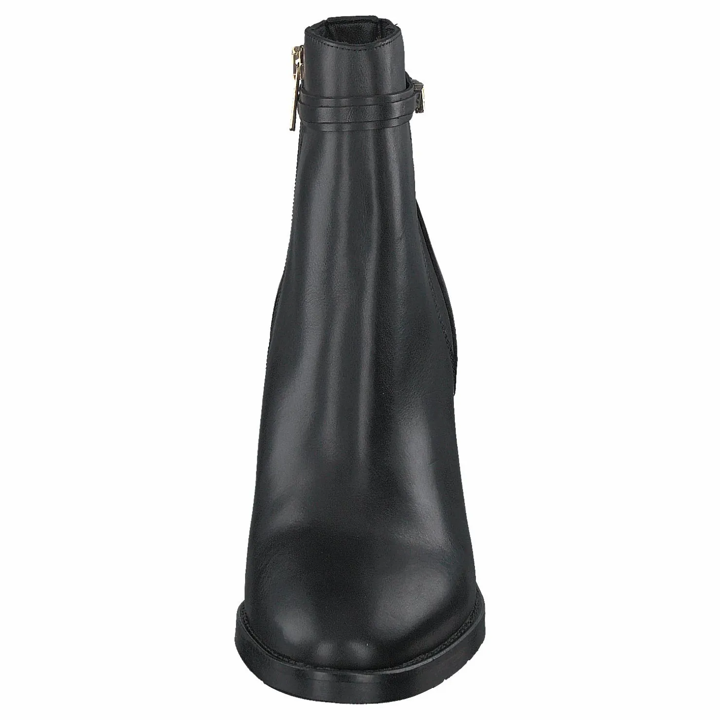 Tommy Hilfiger Block Branding High Heel Boot Black Svart Discount