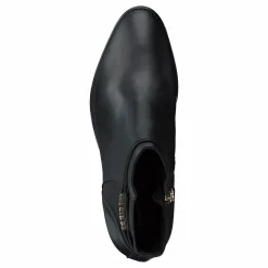 Tommy Hilfiger Block Branding High Heel Boot Black Svart Discount