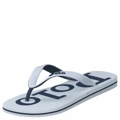 Polo Ralph Lauren Bolt Logo Flip-Flop White / Newport Navy Vit Discount