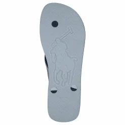 Polo Ralph Lauren Bolt Logo Flip-Flop White / Newport Navy Vit Discount