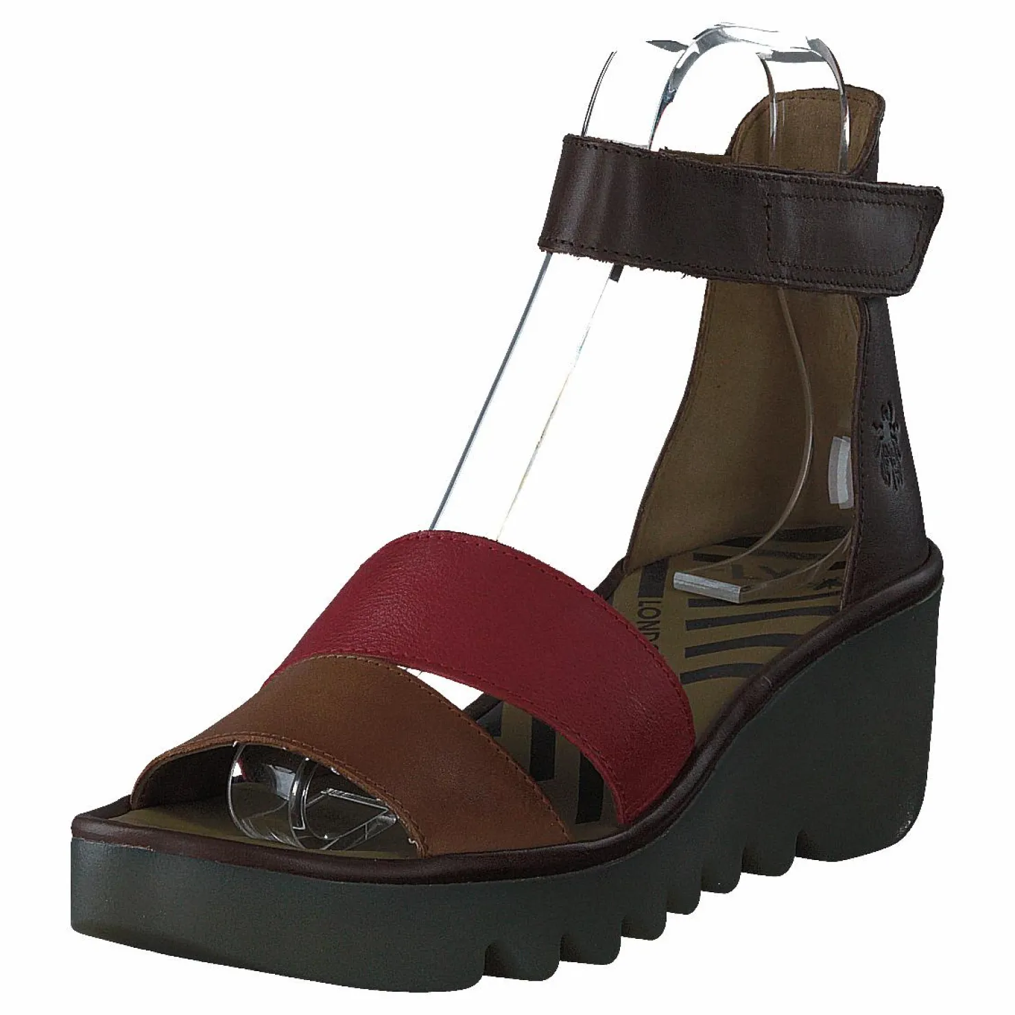 Fly London Bono290fly Tan/cherry Red/brown Brun och Svart Discount
