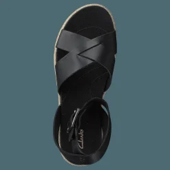 Clarks Botanic Poppy Black Leather Svart Outlet