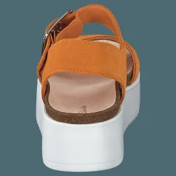 Clarks Botanic Strap Amber Suede Orange Hot