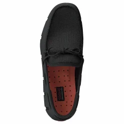 Swims Braided Lace Loafer Black Svart New