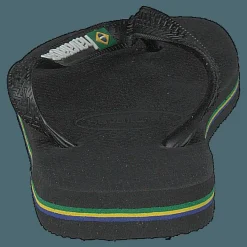 Havaianas Brasil Logo Black/Black Svart Hot