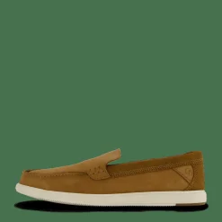 Clarks Bratton Loafer Dark Tan Nubuck Brun Discount