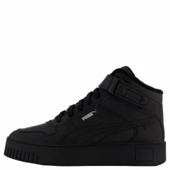 Puma Carina Street Mid Wtr Black- Black- Sil Svart New