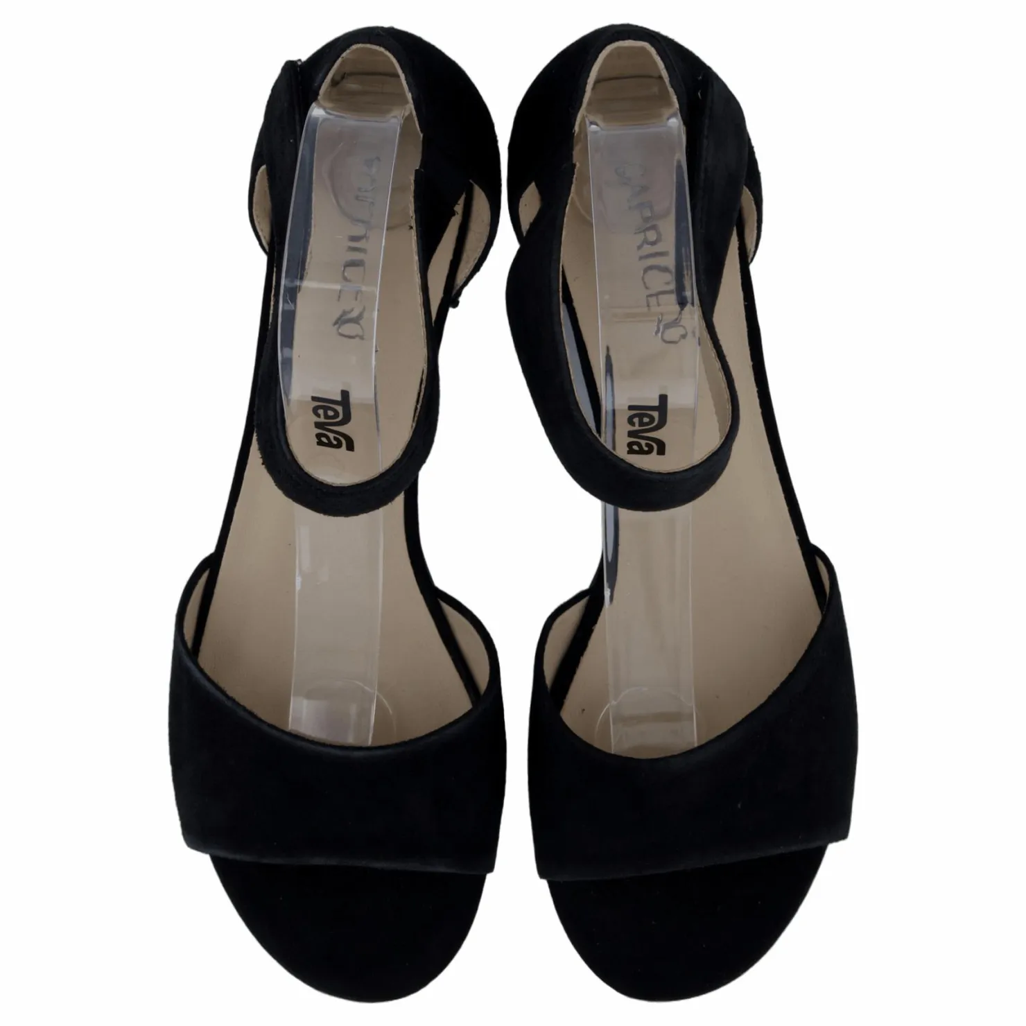 Caprice Carla Black Suede Svart Clearance