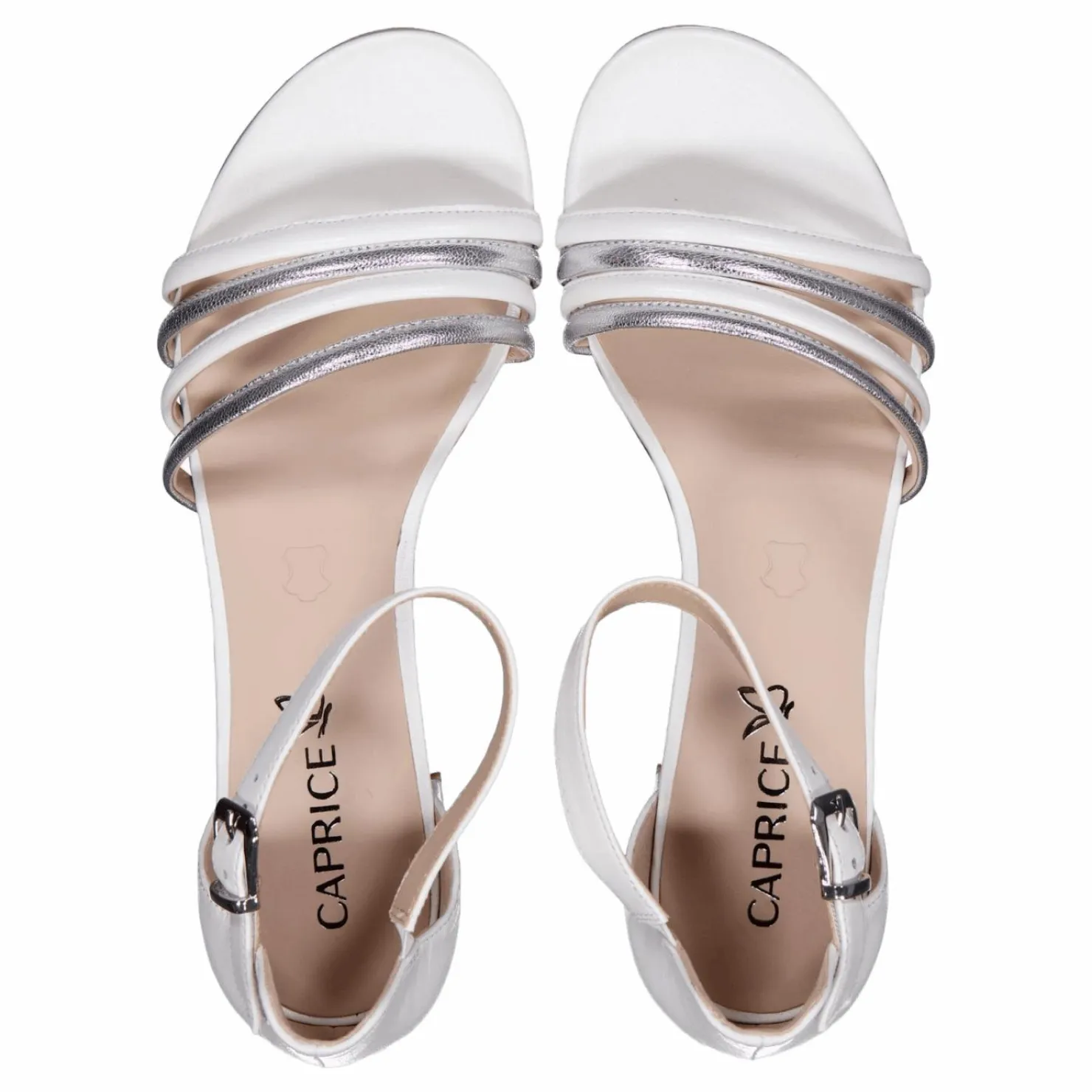 Caprice Carla White/ Silver Sale