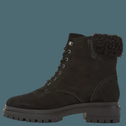 Lauren Ralph Lauren Carlee Suede Bootie Black/Black Svart New