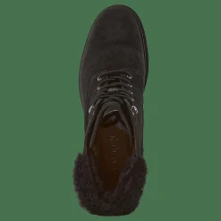 Lauren Ralph Lauren Carlee Suede Bootie Black/Black Svart New