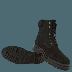 Lauren Ralph Lauren Carlee Suede Bootie Black/Black Svart New