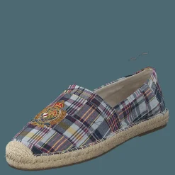 Polo Ralph Lauren Cevio Crest Madras Espadrille Blue Multi Flerfärgad Discount