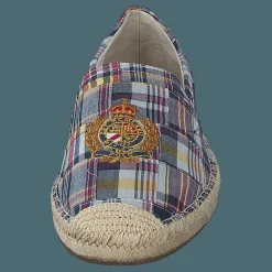 Polo Ralph Lauren Cevio Crest Madras Espadrille Blue Multi Flerfärgad Discount