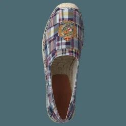 Polo Ralph Lauren Cevio Crest Madras Espadrille Blue Multi Flerfärgad Discount