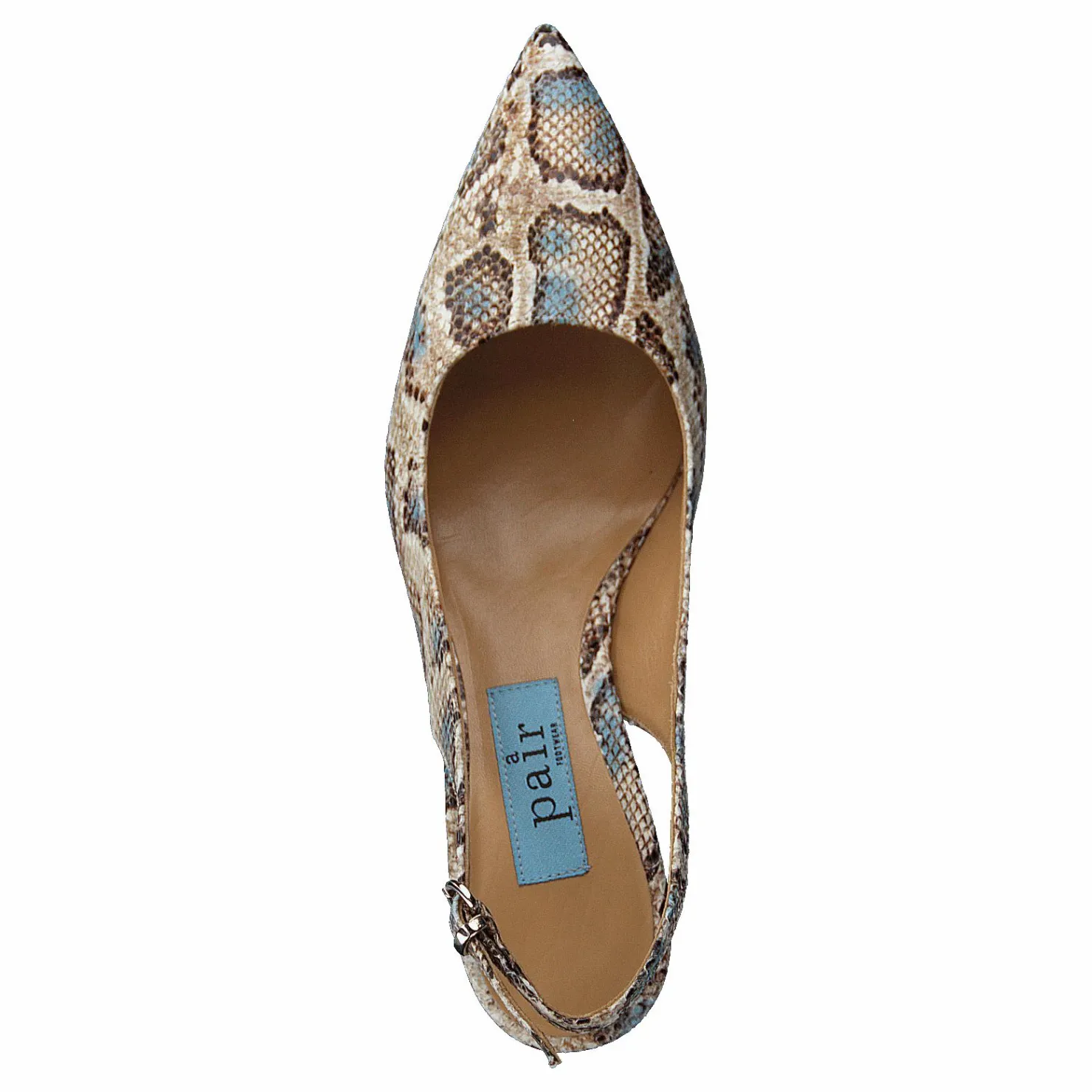 A Pair Chicago 1 Blue Python Beige och Brun Hot