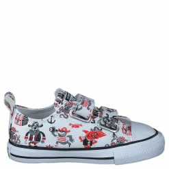 Converse Chuck Taylor All Star 2v Pirat 102-white/university Red/black Vit och Flerfärgad