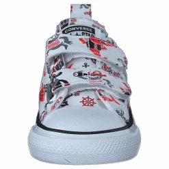 Converse Chuck Taylor All Star 2v Pirat 102-white/university Red/black Vit och Flerfärgad