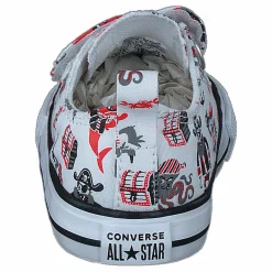 Converse Chuck Taylor All Star 2v Pirat 102-white/university Red/black Vit och Flerfärgad
