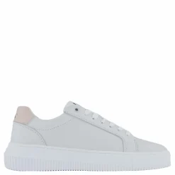 Calvin Klein Chunky Cupsole Mono Lth Wn Bright White/whisper Pink Vit