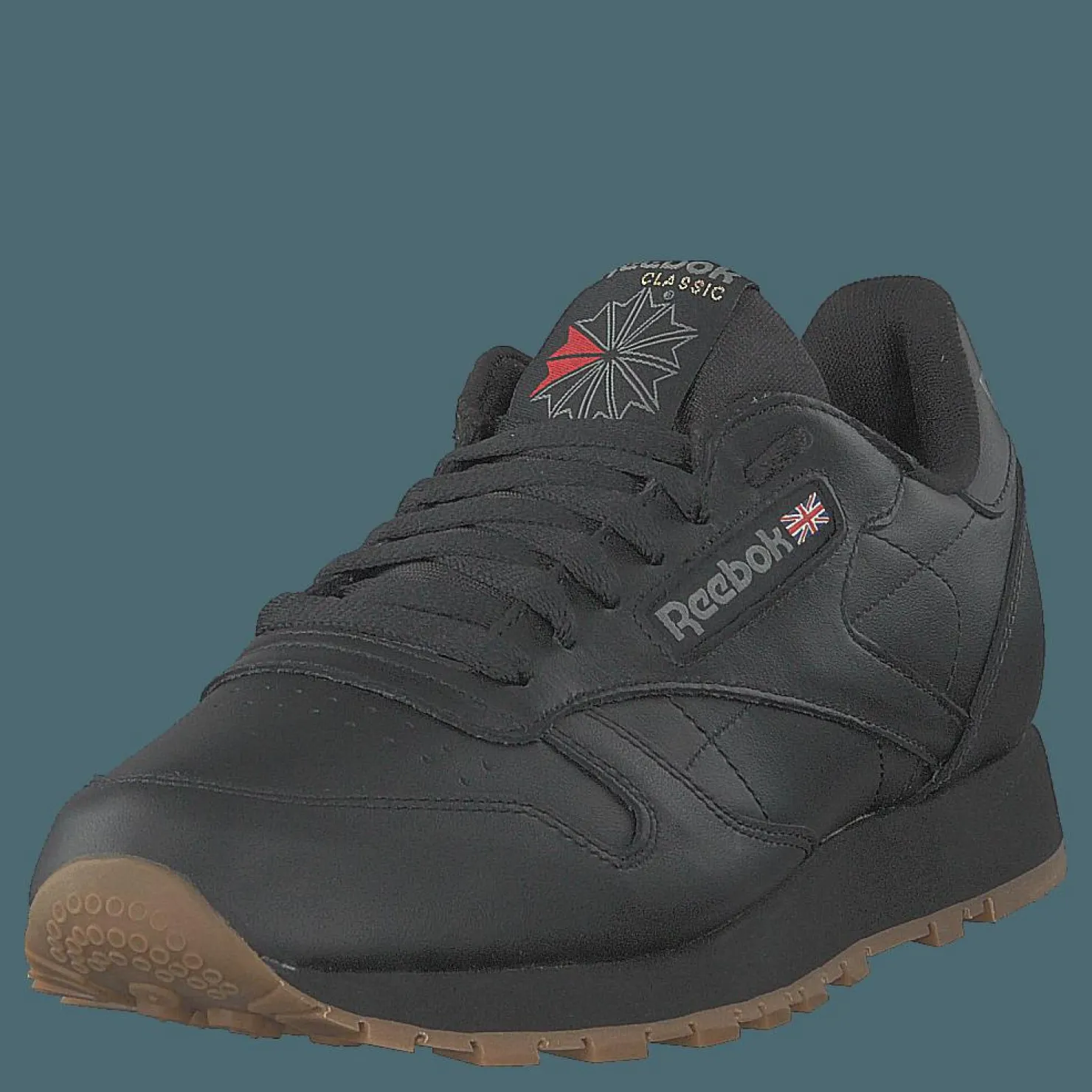Reebok Classic Cl Lthr Black/gum Grå Best