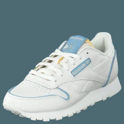 Reebok Classic Cl Lthr Chalk/chalk/washed Indigo Vit New