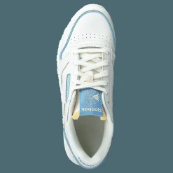 Reebok Classic Cl Lthr Chalk/chalk/washed Indigo Vit New