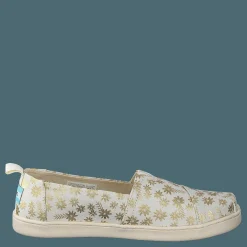 Toms Classic Alp Foil Floral Blooms Natural Gold Beige och Grå New