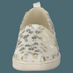 Toms Classic Alp Foil Floral Blooms Natural Gold Beige och Grå New