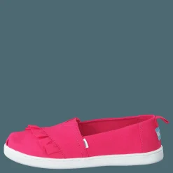 Toms Classic Canvas Ruffle Youth Raspberry Rosa Hot
