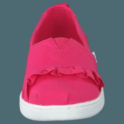 Toms Classic Canvas Ruffle Youth Raspberry Rosa Hot