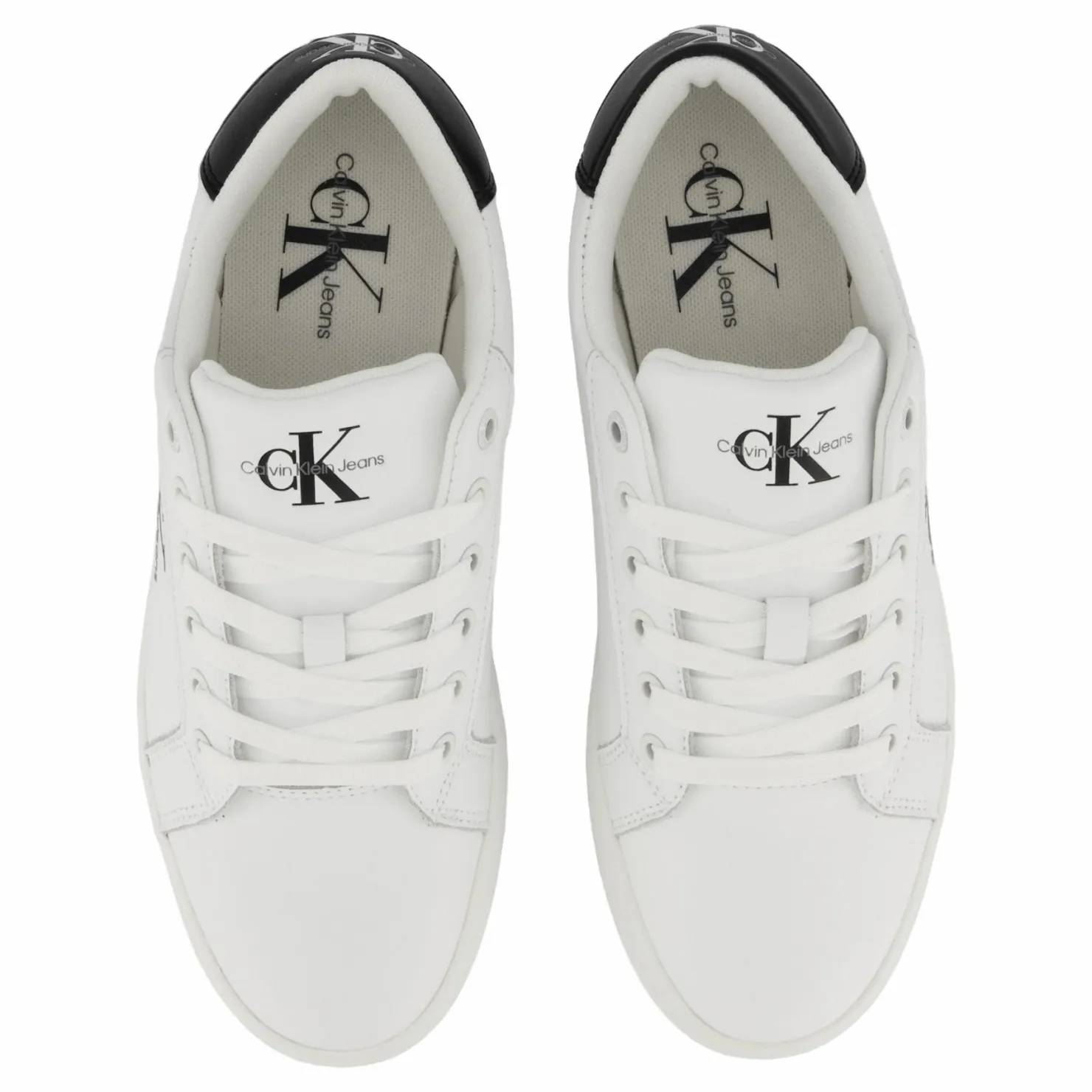 Calvin Klein Classic Cupsole Laceup White Vit Outlet
