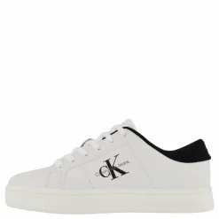 Calvin Klein Classic Cupsole Lowlaceup Lth  Bright White/black Vit Clearance