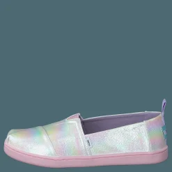 Toms Classic Iridescent Stripe White Lila Hot