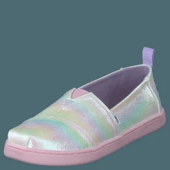 Toms Classic Iridescent Stripe White Lila Hot