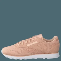 Reebok Classic Classic Leather Woven Emb Desert Dust/White Rosa och Vit Sale