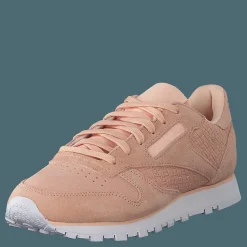 Reebok Classic Classic Leather Woven Emb Desert Dust/White Rosa och Vit Sale
