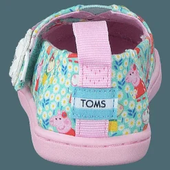 Toms Classic Peppa Pig Light Jade Rosa, Turkos och Blå Hot