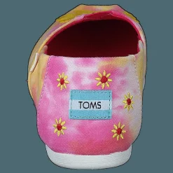 Toms Classic Tie Dye Fuchsia Rose Rosa och Gul