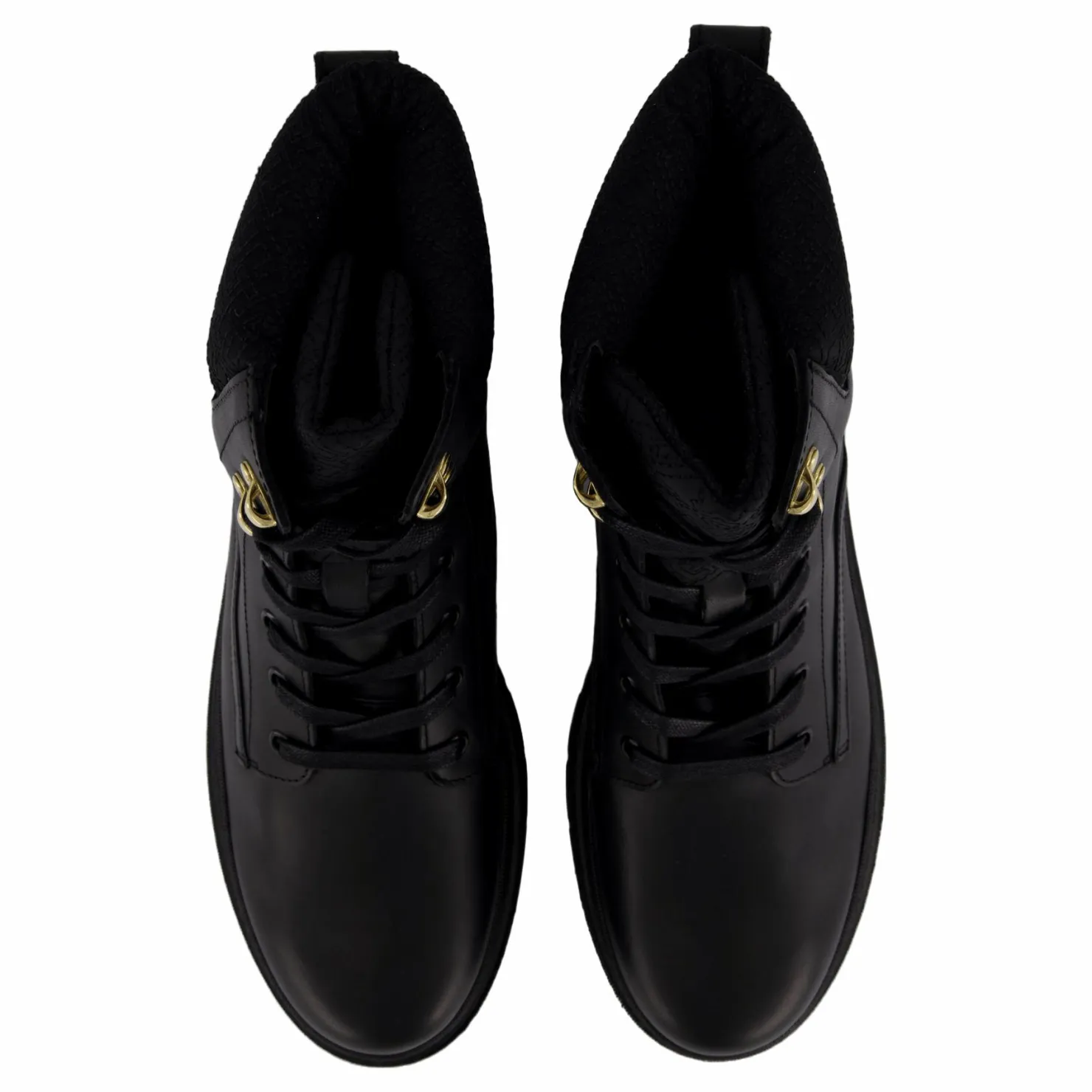 Tommy Hilfiger Cleated Lace-up Lthr Mix Mono Black Svart Online
