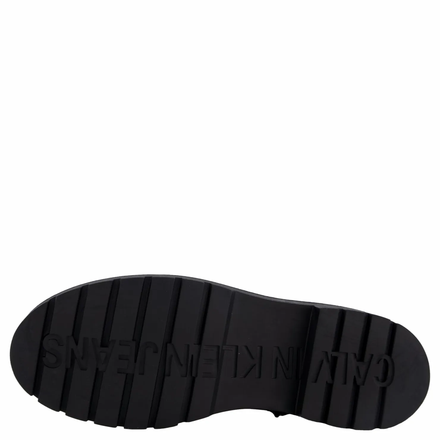 Calvin Klein Combat Boot Mid Zip Lth In Cal Triple Black Svart New