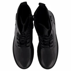 Calvin Klein Combat Boot Mid Zip Lth In Cal Triple Black Svart New