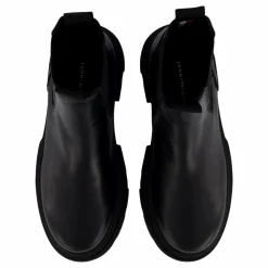 Tommy Hilfiger Combat Leather Low Chelsea Black Svart Clearance