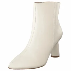 NA-KD Cone Shape Ankle Boots Offwhite Vit New